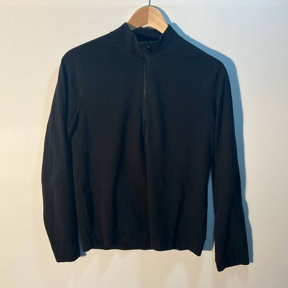 Banana Republic Core Temp Black Zip-Up Sweater